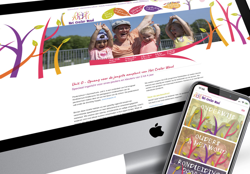 Nieuwe website voor Basisschool Creilerwoud uit Kreileroord